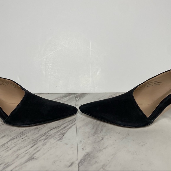 27 Edit Adelice Black Suede Pointy Toe Pump 8 1/2 M - Picture 6 of 13